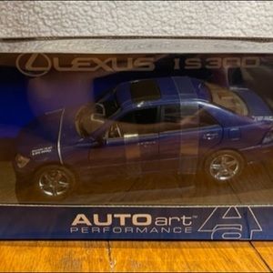 Blue Autoart Lexus IS300 model car.